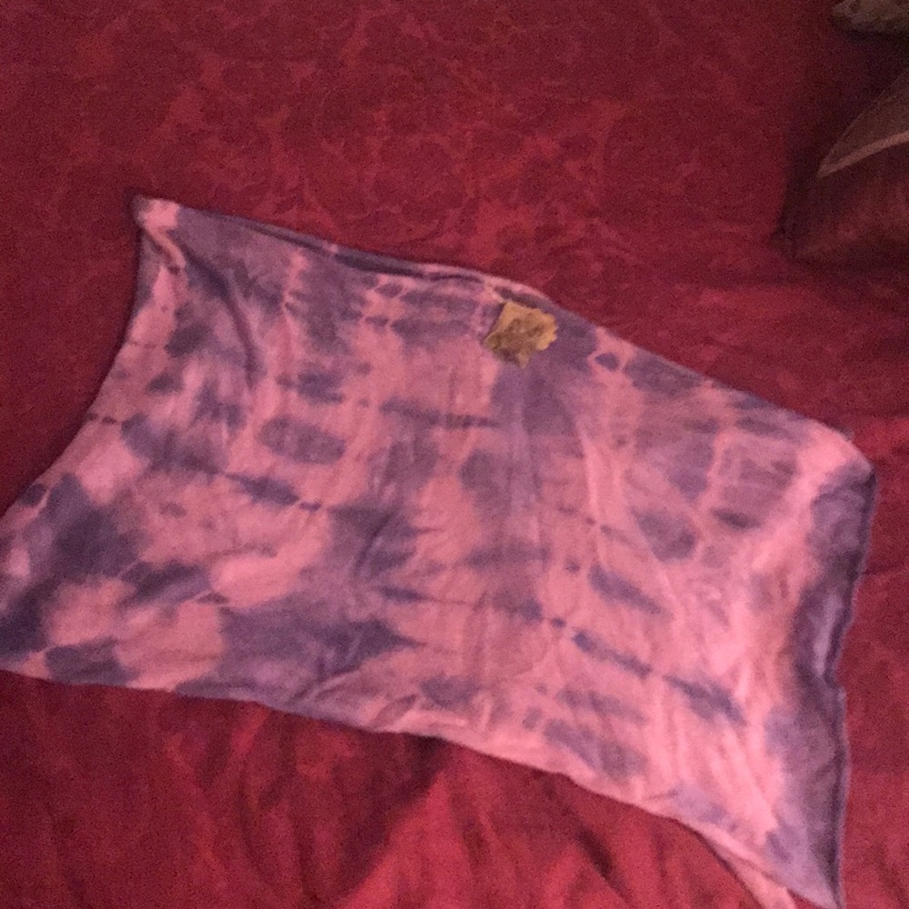 Pink and purple tie-dyes poncho